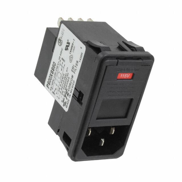 PS00XSS60 TE Connectivity Corcom Filters  Modules d'entrée d'alimentation (PEM)